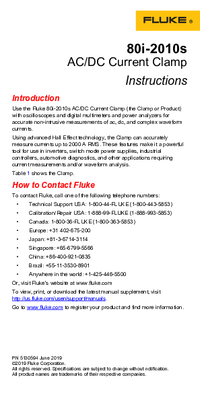 Thumbnail of document Manual - 80i-2010S AC/DC Current Clamps